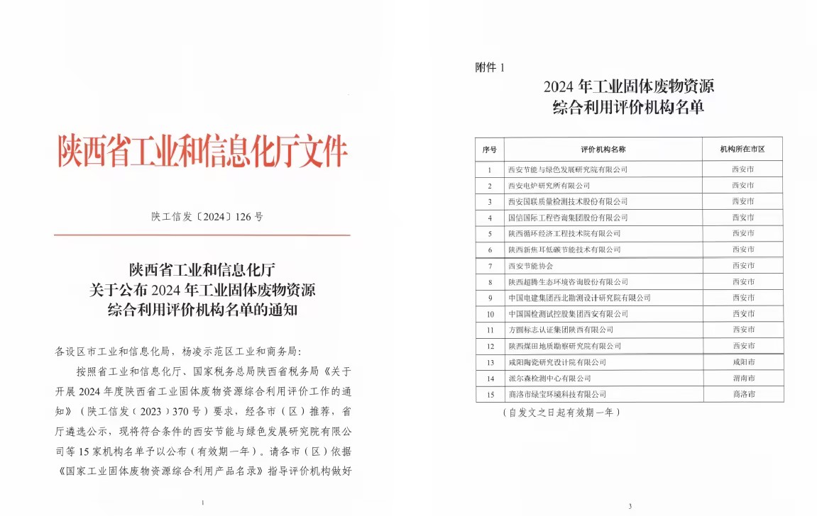 工業(yè)固體廢物資源綜合利用評價機構(gòu)